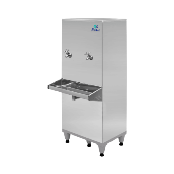 Bebedouro Industrial de Coluna 1 Gelada 1 Natural Inox 50 Litros 220v Frisbel