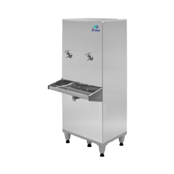 Bebedouro Industrial de Coluna 1 Gelada 1 Natural Inox 50 Litros 220v Frisbel