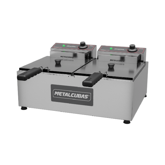 Fritadeira Elétrica 2 Cubas Óleo 10 litros FRCE 10 220v Metalcubas