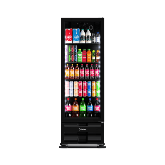 Refrigerador Vertical 393 Litros Porta de Vidro Full Black VRS13 Bivolt Inverter Imbera
