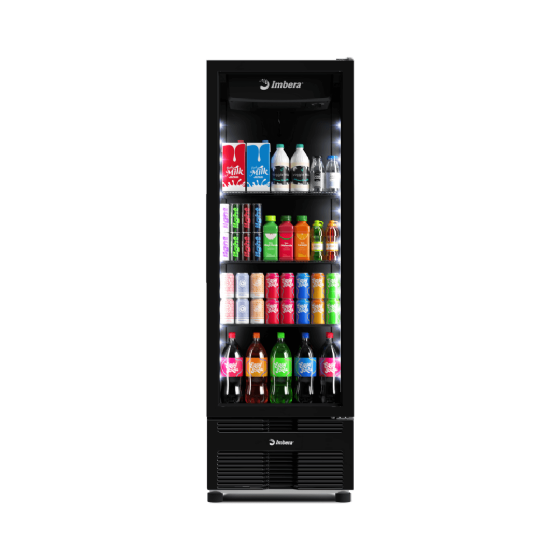 Refrigerador Vertical 485 Litros Porta de Vidro Full Black VRS16 Bivolt Inverter Imbera