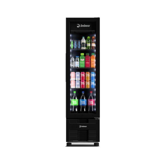 Refrigerador Vertical 244 Litros Porta de Vidro Full Black VR08 220v Imbera