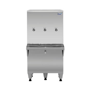 Bebedouro Industrial de Coluna 2 Geladas 1 Natural Inox 100 Litros 220v Frisbel