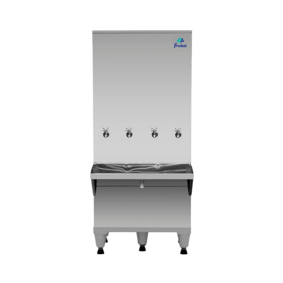 Bebedouro Industrial de Coluna 3 Geladas 1 Natural Inox 200 Litros 220v Frisbel