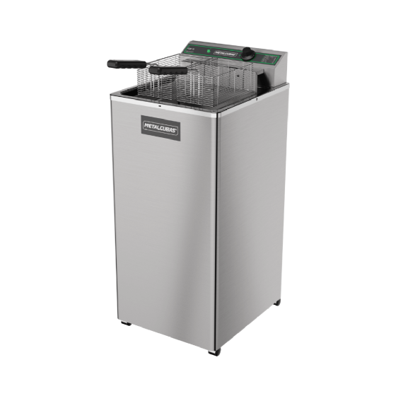 Fritadeira Elétrica Zona Fria de Óleo 15 Litros 5500 W FOE 15 P 220v Metalcubas