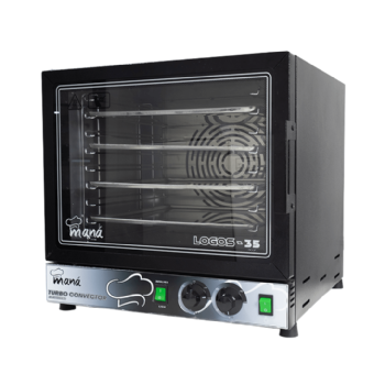 Forno Turbo Elétrico Convector Analógico LOGOS-35 Preto 220v Maná