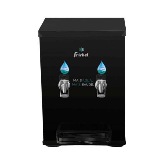 Bebedouro Industrial de Bancada 1 Gelada 1 Natural 10 Litros 220v Office Black Frisbel