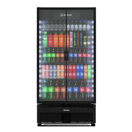 Refrigerador Vertical 2 Portas Dupla de Vidro 810L G326 Crystal Cooler Bivolt Inverter Imbera