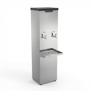 Bebedouro Industrial de Coluna 1 Gelada 1 Natural Inox 25 Litros 220v Venâncio
