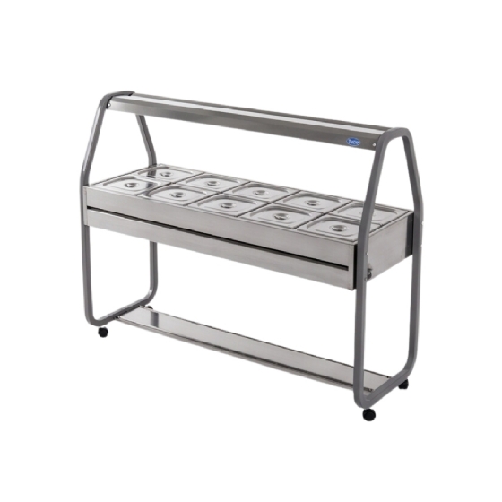 Buffet Térmico Aquecido 10 GN 1/2 100 ST10 Cinza 220v Ibet