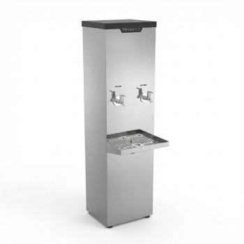 Bebedouro Industrial de Coluna 1 Gelada 1 Natural Inox 25 Litros 220v Venâncio