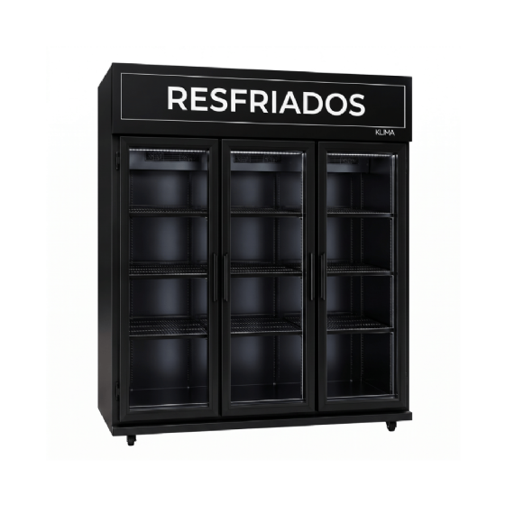 Expositor de Bebidas Frios e Laticínios 3 Portas Vidro 220v Klima