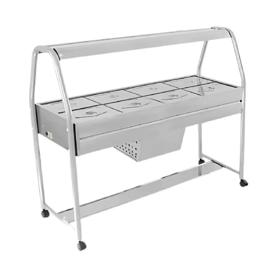Buffet Refrigerado 8 GNS 1/2 65 mm SR08 Luxo Cinza 220V Ibet