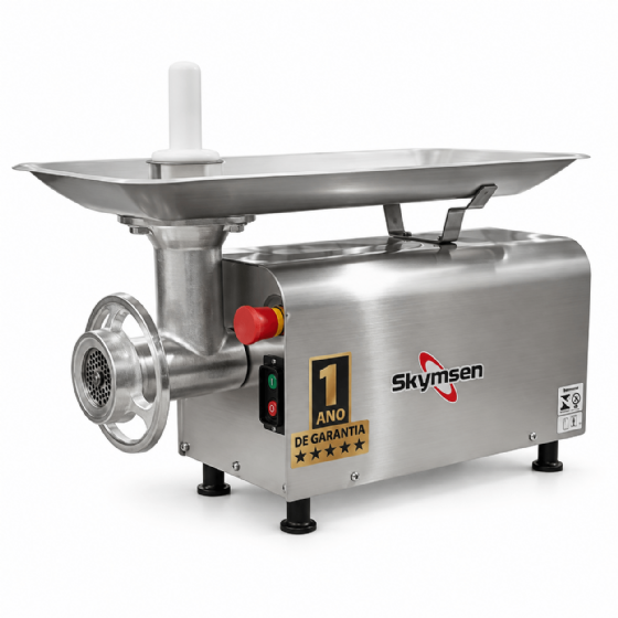 Picador de Carne Boca 10 PS 10 Inox 220v Skymsen