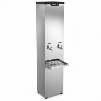 Bebedouro Industrial de Coluna 1 Gelada 1 Natural Inox 50 Litros 220v Venâncio