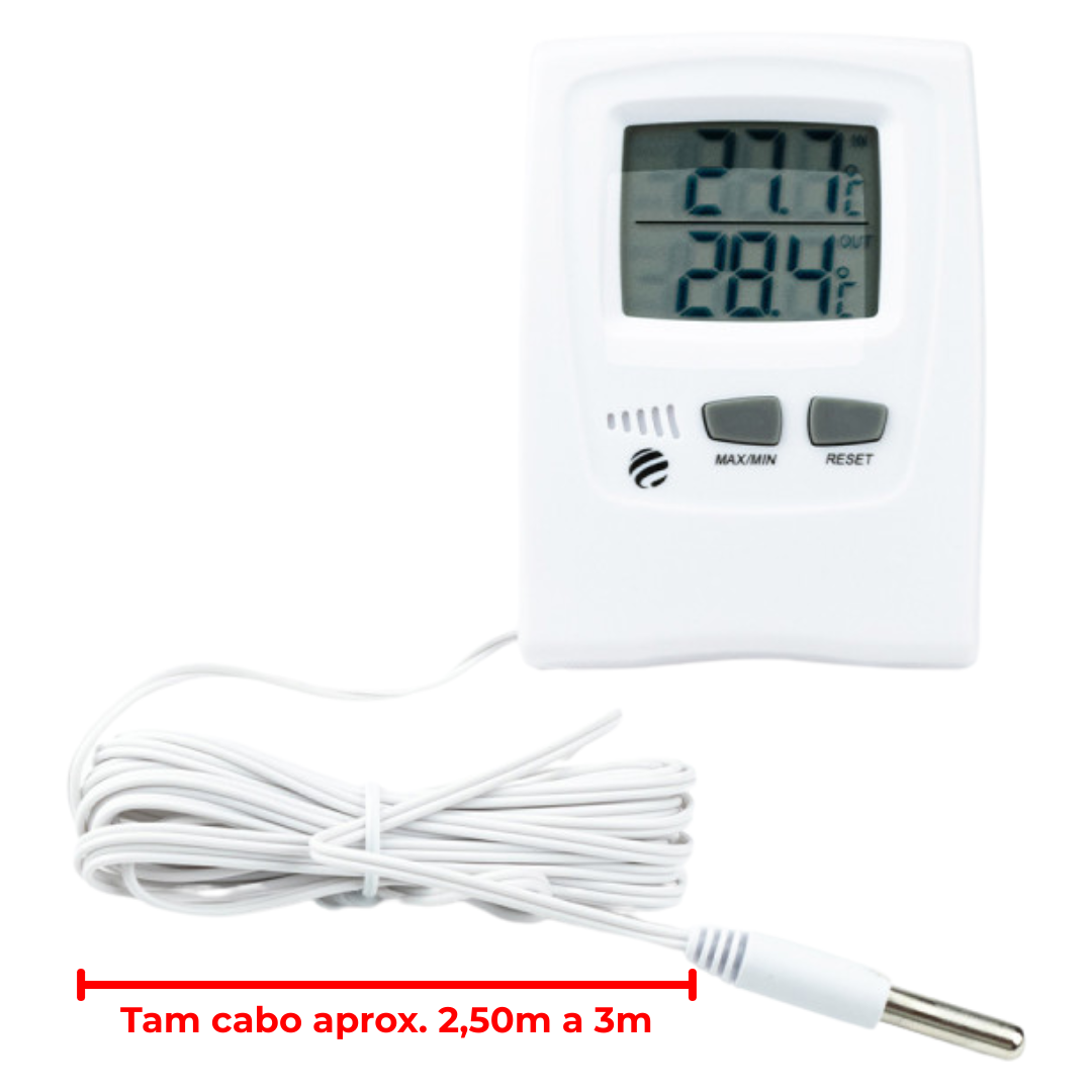 Termômetro Máxima e Mínima Interna -20+70°C Digital Incoterm