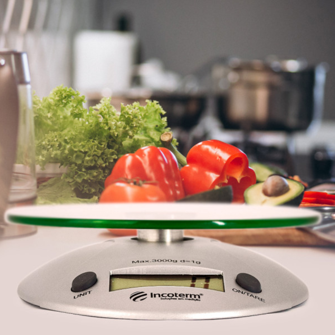 Balança de Cozinha Portatil 3 kg BC80 Incoterm