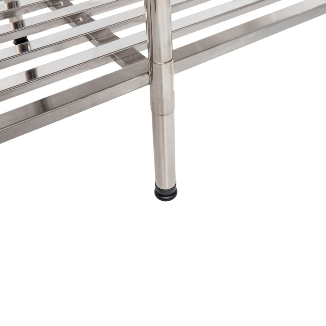 Mesa de Trabalho 190 x 90 Inox 430 com Grade Inferior 6 Pés Desmontável Imeca