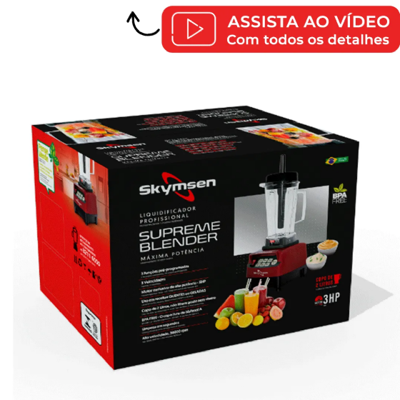 Liquidificador Supreme Blender BS2 Copo Tritan Alta Rotação 220v Skymsen