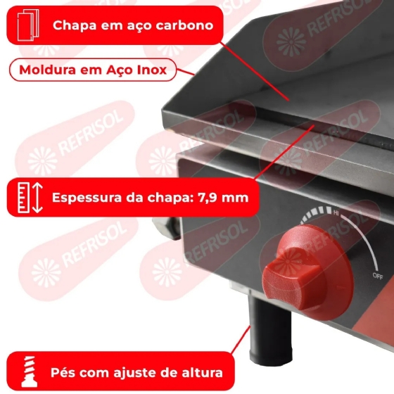 Chapa Churrasqueira à Gás 64 cm FG06 Croydon