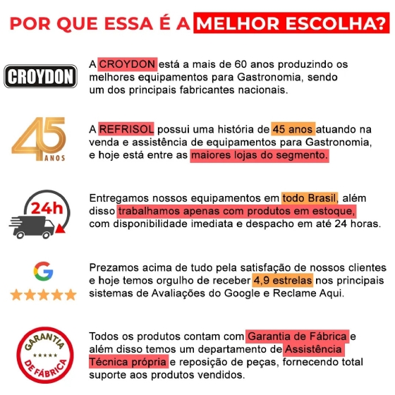 Chapa Churrasqueira à Gás 64 cm FG06 Croydon