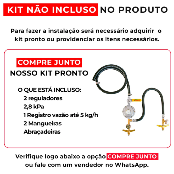 Fogão Industrial 4 Bocas Duplas Chama Tripla ACF-3304 Baixa Pressão Araceba