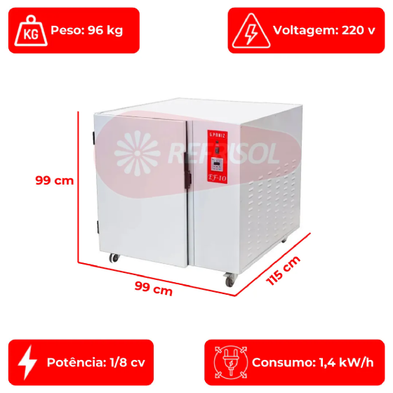 Câmara Climática Sem Refrigeração Epóxi EF 10 G2 Interior Inox 220v G Paniz