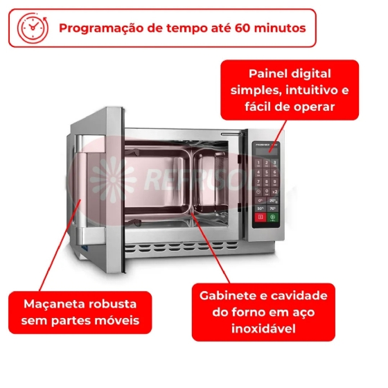 Forno Micro-ondas Comercial Finisher 1000W 220v Prática