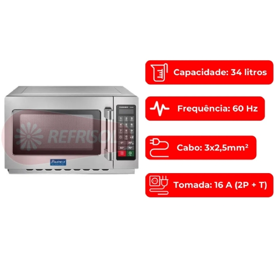 Forno Micro-ondas Comercial Finisher 1000W 220v Prática