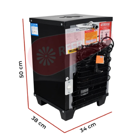 Bebedouro Industrial de Bancada 1 Gelada 1 Natural 10 Litros 110v Office Black Frisbel