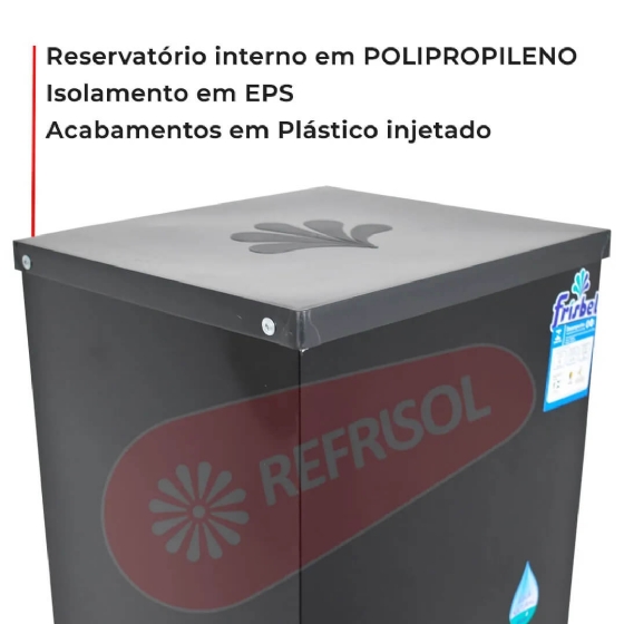 Bebedouro Industrial de Bancada 1 Gelada 1 Natural 10 Litros 110v Office Black Frisbel