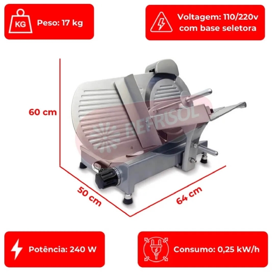 Cortador de Frios Profissional CFI 250 Sirman