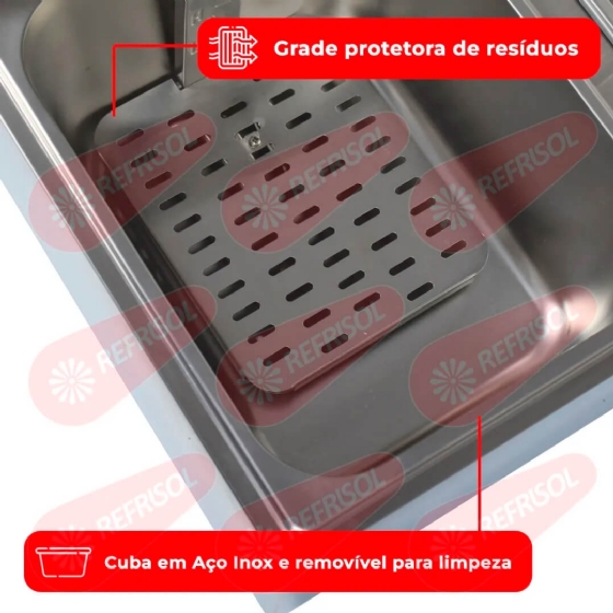 Fritadeira Elétrica 2 Cubas de 5 Litros FED-20-N Inox 110v Skymsen