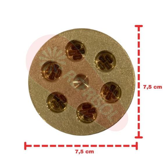 Trefila Molde de Extrusão em Bronze 75mm para Espaguetes 1,9 mm Sirman