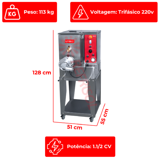 Extrusora de Massas EM-20 Inox 220v G Paniz