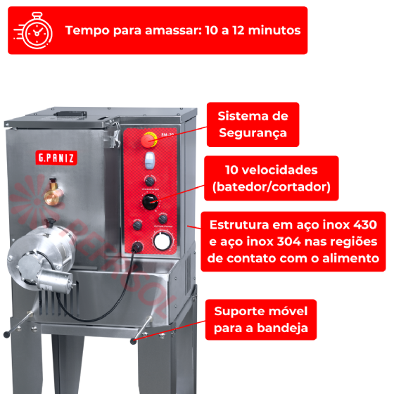 Extrusora de Massas EM-20 Inox 220v G Paniz