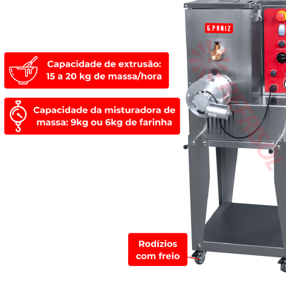 Extrusora de Massas EM-20 Inox 220v G Paniz