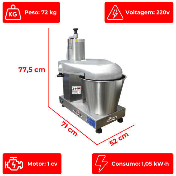 Multiprocessador de Alimentos 6 Discos PA-14-N 220v Skymsen