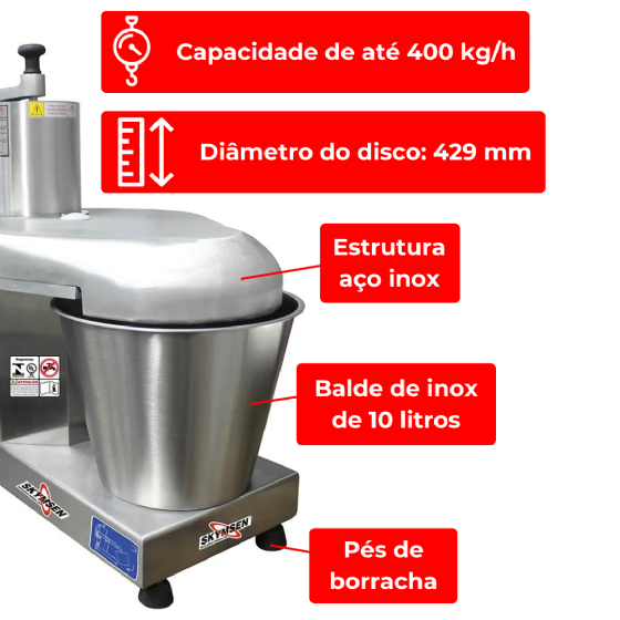 Multiprocessador de Alimentos 6 Discos PA-14-N 220v Skymsen