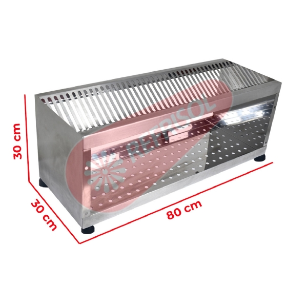 Escorredor De Pratos E Copos Industrial 80x30 Profissional Inox 430 Edanca
