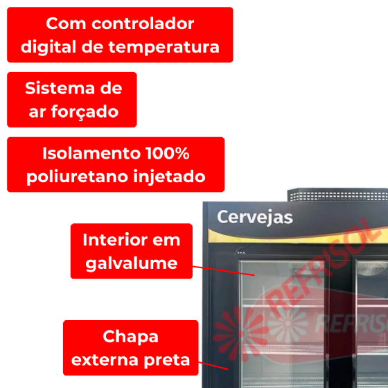 Cervejeira King 2 Portas de Vidro 220v Chimafrio