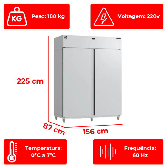 Mini Câmara 2 Portas Com Gancho MCV1900 Inox 220v Refrimate