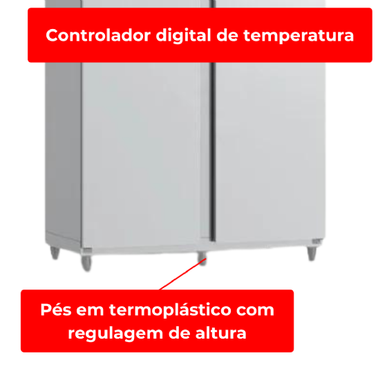 Mini Câmara 2 Portas Com Gancho MCV1900 Inox 220v Refrimate