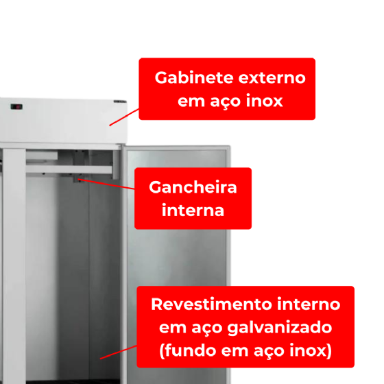 Mini Câmara 2 Portas Com Gancho MCV1900 Inox 220v Refrimate