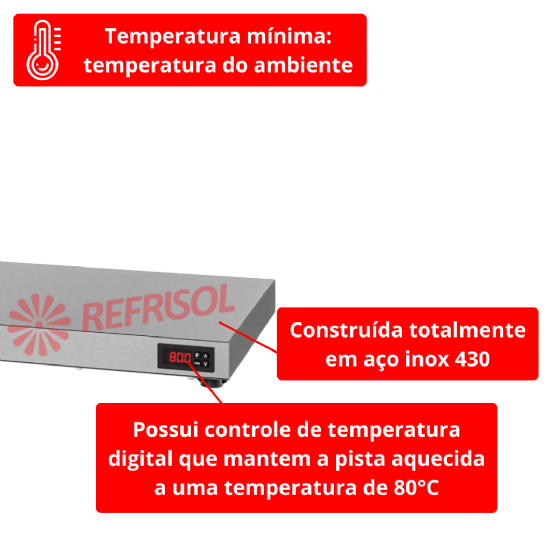 Pista Aquecida 130 cm PAM 1300 110v Metalcubas