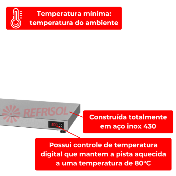 Pista Aquecida 100 cm PAM 1000 110v Metalcubas