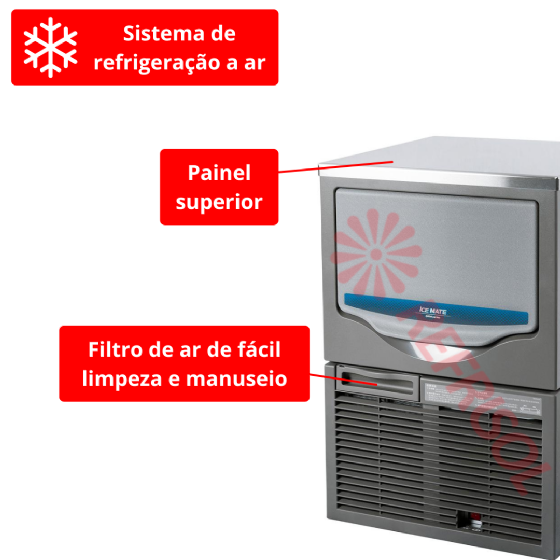 Máquina de Gelo Industrial em Cubos 41kg SRM 45A 220v Macom