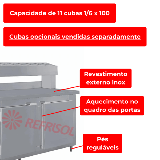 Balcão Refrigerado 190 cm Condimentadora 220v RF-041 Frilux