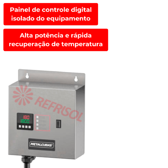 Fritadeira Elétrica 3 Cestos 60 Litros Zona Fria de Óleo FOEI 60 Trifásico 220v Metalcubas