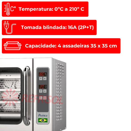 Forno Elétrico Com Vapor Miniconv Tradicional 220v Prática